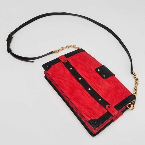 Louis Vuitton Red Epi Leather Trunk Clutch Bag - Picture 3 of 12
